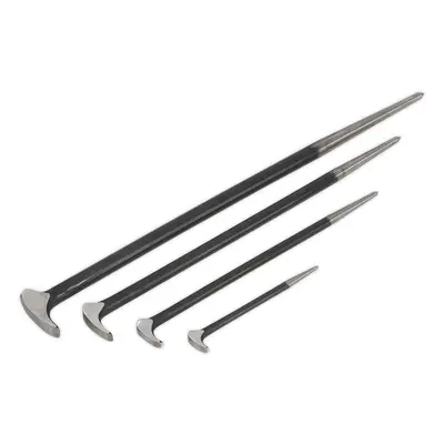 4 Piece Heel Bar Set - 150mm 300mm 410mm & 510mm Steel Shafts - Drop Forged