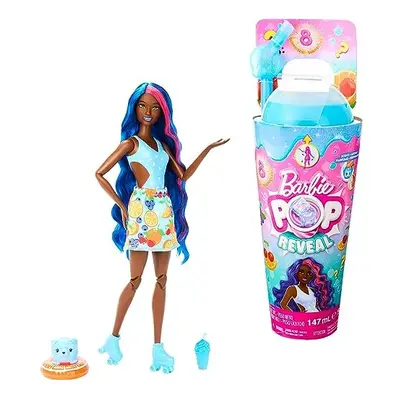 Barbie Pop Reveal Fruit Series Doll, Fruit Punch Theme with Surprises Including Pet & Accessorie