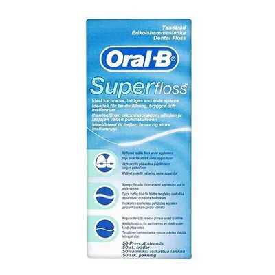 Oral B SuperFloss Super Dental Floss for Braces Bridges