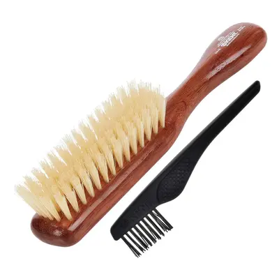 Kent DA4S Finest Women's Danta Wood, Soft White Bristle, Narrow Grooming Hair Brush - Fine or Th