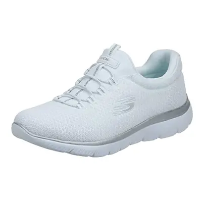 Skechers womens Summits Sneaker White/Silver Wide US