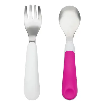 OXO Tot Fork & Spoon Set- Pink