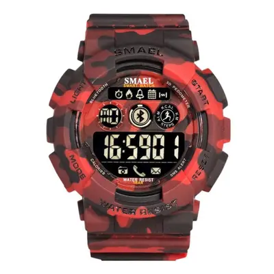 (red, With Package) Smael Military Digital Men Watches Fashion Watch Digital Led Clock 50m Water