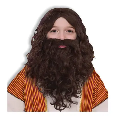 Forum Novelties boys Forum Biblical and Beard Set Costume Wig Brown