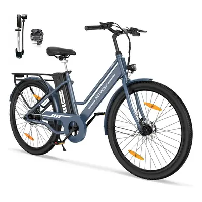 (Blue) Hitway Electric Bicycle BK8SP - Inch City Commuter EBike with Removable 36V 10.4Ah Lithiu