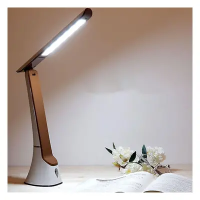 (white brown) Sad Lamp, Sad Light Therapy Lamp, Lux Portable Daylight Lamp Depression With Adjus