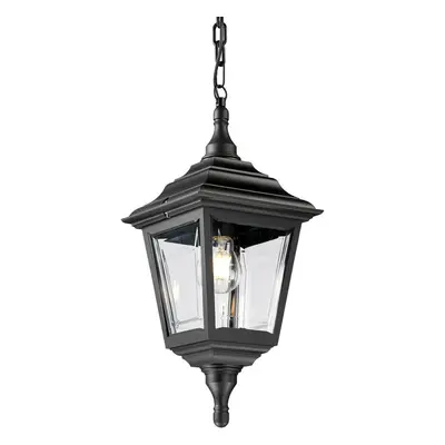 Outdoor IP44 Bulb Chain Lantern Black LED E27 100W Light Fitting