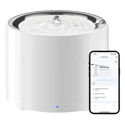 (EVERSWEET PRO) Cat Drinking Fountain, APP Control with Wireless Pump, 1.8L Pet Cat Drinking Fou
