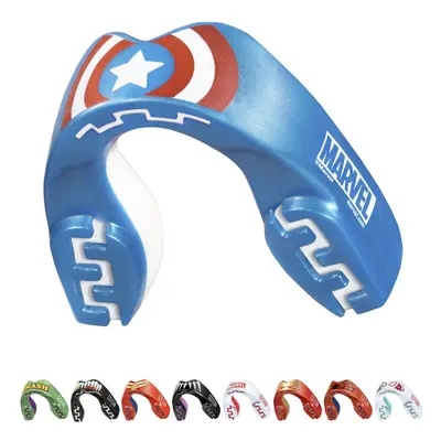 Captain America Metallic Sports Mouthguard Dual Layer Premium Protection Adults Gum Shield with 