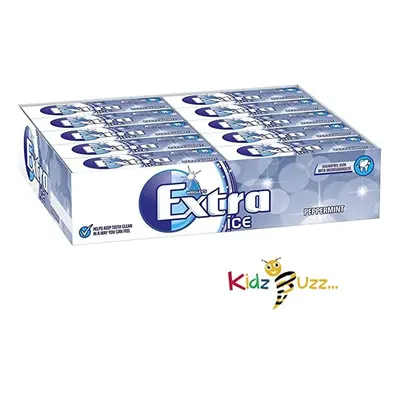 WRIGLEY'S EXTRA Chewing Gum (60 Single Packs) Ice Peppermint