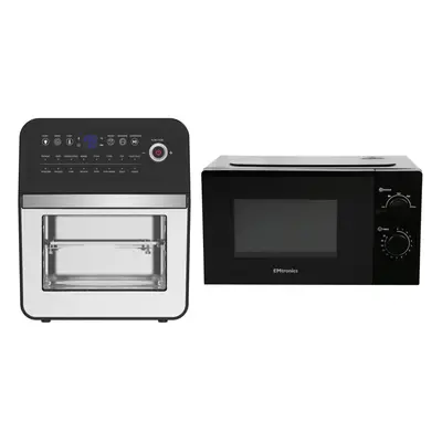 Emtronics 12L Air Fryer & 20L Microwave Kitchen Set - Black