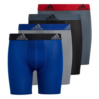 adidas Kids-Boy's Performance Long Boxer Briefs Underwear (4-Pack) On