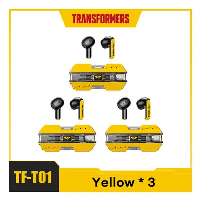 (Yellow 3) TF-T01 TWS Earphones Bluetooth 5.3 Wireless Earphone Low Latency HIFI