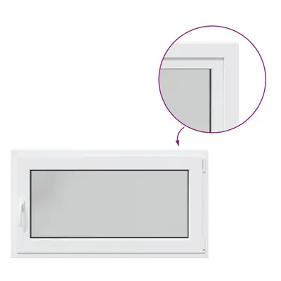 vidaXL Basement Window "RISOR" 110x50 cm Tilt&Turn DIN Right White