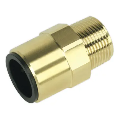 22mm x 3/4" BSPT Brass Straight Adapter - Air Supply Ring Main Pipe Male Thread