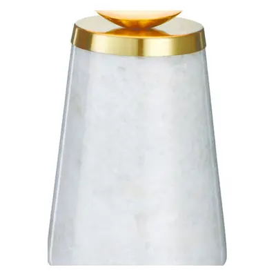 Table Lamp Grey Marble & Satin Brass Plate 3W LED G9 Complete Lamp