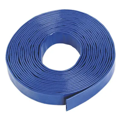 Reinforced PVC Layflat Hose - 25mm Dia - 10m Length - Water Discharge Hose Pipe