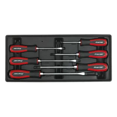 6 Piece PREMIUM Hammer Through Screwdriver Set with Modular Tool Tray - Storage