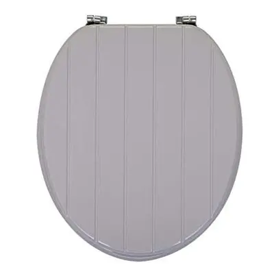 AQUALONA Toilet Seat, MDF Moulded Wood, Light Grey