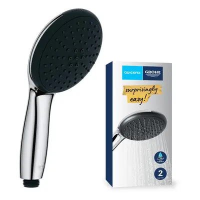 Vitalio Start QuickFix - Hand Shower for High Pressure (Round cm Shower Head, Sprays: Rain & Jet