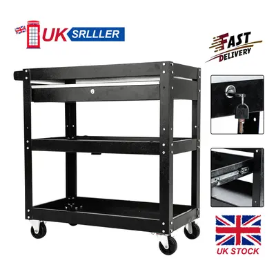 Tool Storage Heavy Durable Cart Trolley Tier Workstaion Box black