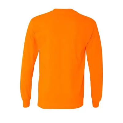 Gildan Heavy Cotton Long Sleeve T-Shirt - Safety Orange