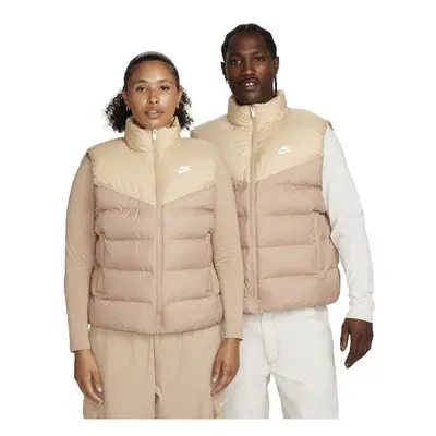 (HEMP/SESAME/WHITE, L) Nike Women's Sportswear Therma-FIT Windrunner Down Vest