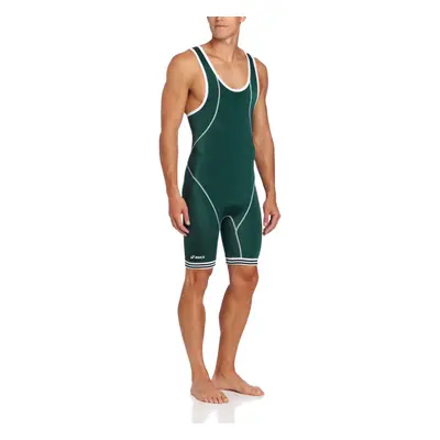 ASICS Men's Snap Down Wrestling Singlet (Forest/White) XX-Small