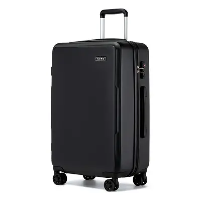 (Black, inch) 20/24/28 Minimalist Hard Shell ABS+PC Luggage Set With TSA Lock And 360Â° Spinner 