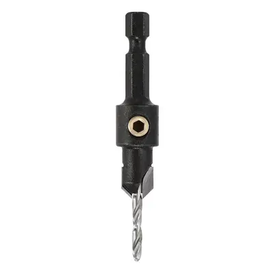 Snappy 9.5mm Tungsten Carbide Tipped Countersink with Adjustable 3mm HSS Pilot Drill, Ideal for 