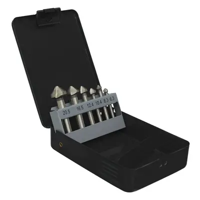 6 Piece Degree Countersink Bit Set - x V Flute Design - 6.3mm to 20.5mm