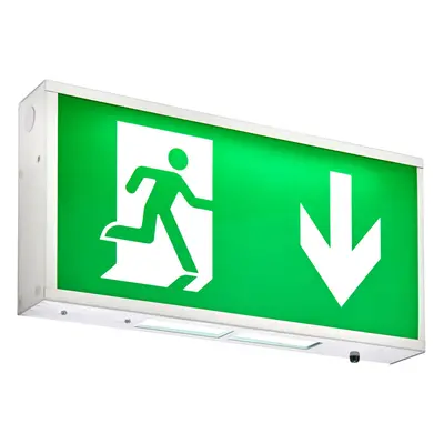 Emergency Exit Box Light Sign - 1.5W Daylight White LED - Maintained