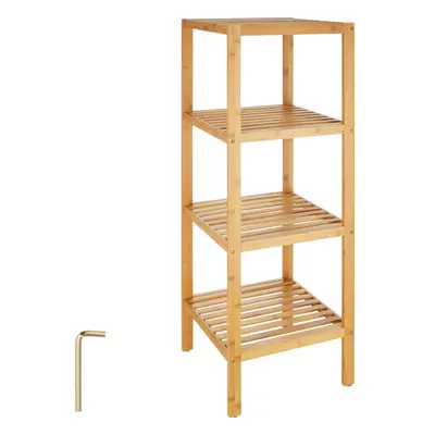 Bathroom Shower Caddy Shelf | tier corner storage in lacquered bamboo towel