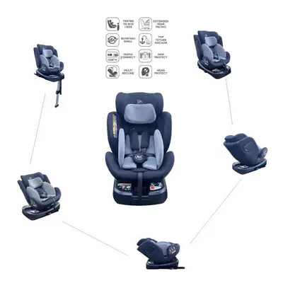 Multi Recliner Swivel ISOFIX R129 Rotating Car Vehicle Padded Baby Child Kid Seat Booster For St