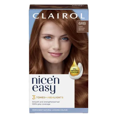 Clairol Nice'n Easy CrÃme, Natural Looking Oil Infused Permanent Hair Dye, 6RB Light Reddish Br