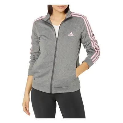 adidas Women's Warm-Up Tricot Regular 3-Stripes Track Jacket Grey Six