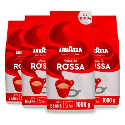 Lavazza, QualitÃ Rossa, Coffee Beans, Packets of kg Arabica and Robusta