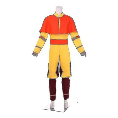 (S) Outfits Airbender Aang Outfit Cosplay Halloween Carnival Suit - JA