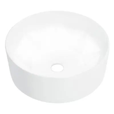 vidaXL Wash Basin 36x14cm Ceramic White Bathroom Washroom Wash Bowl Sink Unit