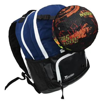 47x26x36cm Sports Back Pack & Ball Holder - NAVY/WHITE 44L Training Gym Rucksack