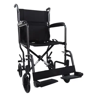 Compact Attendant Propelled Lightweight Aluminium Transit Wheelchair - Hammered