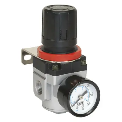 Workshop Air Supply Regulator - 80cfm Max Airflow - 3/8" BSP - Wall Bracket