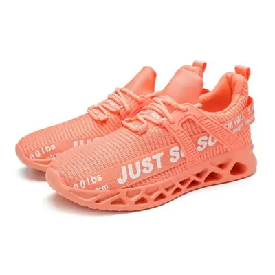 (Pink, UK 9=EUR 43) MENS SHOCK ABSORBING RUNNING TRAINERS CASUAL LACE GYM WALKING SPORTS SHOES S