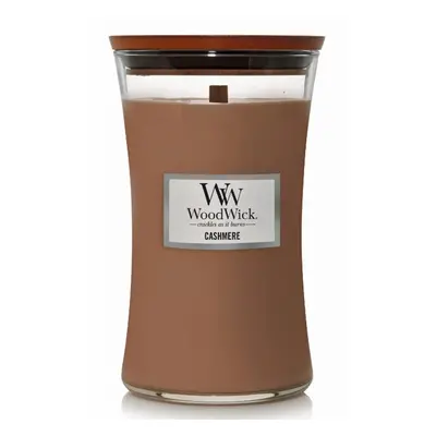 WoodWick Large Hourglass Candle Cashmere - Premium Soy Blend Wax Pluswick Innovation Wood Wick M