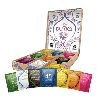 Pukka Herbs | Herbal Tea Selection Box | Flavours | Sachets | Organic Herbal Tea | Tea Collectio