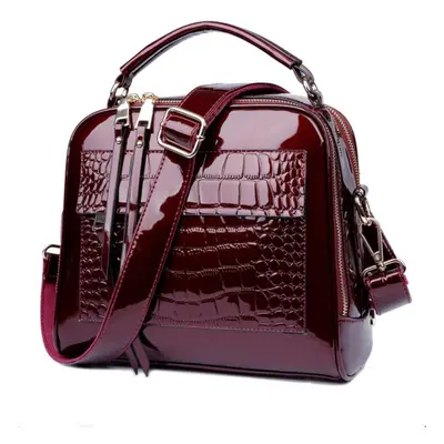 (wine red) Women Pu Leather Handbags Shell Bag Female Luxurious Shoulder Bags