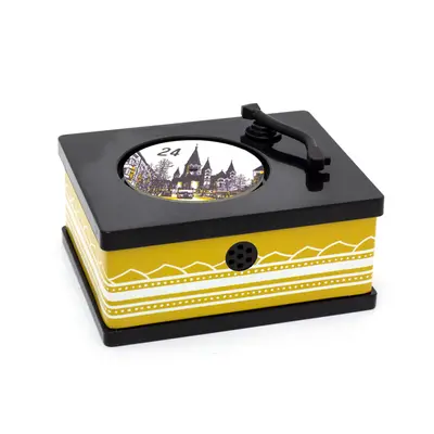 Jazz Gramophone Christmas Advent Calendar | Mini Musical Music Box with Songs