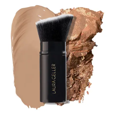 LAURA gELLER NEW YORK Retractable Black Kabuki Brush for Liquid, cream and Powder Face Makeup Wi