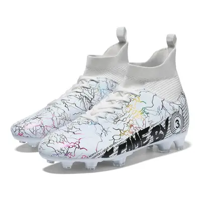 (white, 37) Men&apos;s Hip-top Football Shoes Women&apos;s Children Artificial Lawns Ag Student 