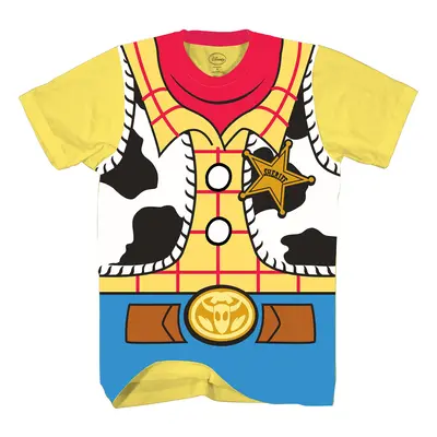 Toy Story Sheriff Woody Cowboy Costume Adult T-Shirt(XXL Yellow)